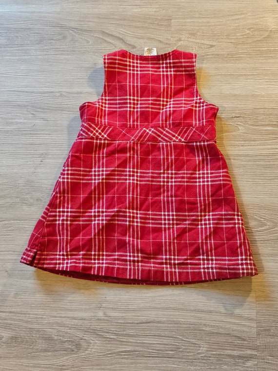 2003 Baby Gap 12-18Mo Red Plaid Dress with Matchi… - image 5