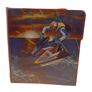 Vintage 1992 Mead Fast Lane Thunderbird Car Jet Ski 3 Ring Binder RARE