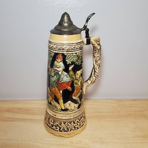 Vintage Musical Beer Tankard Stein