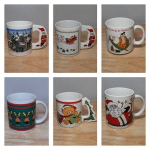 Vintage Christmas Coffee Mugs Coffee Cups