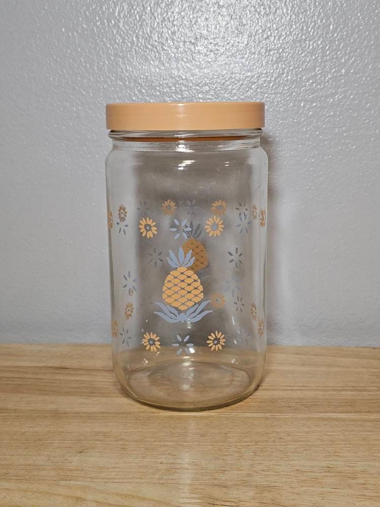 Yellow & Pink Pineapple Shaped Mason Jar Tumbler