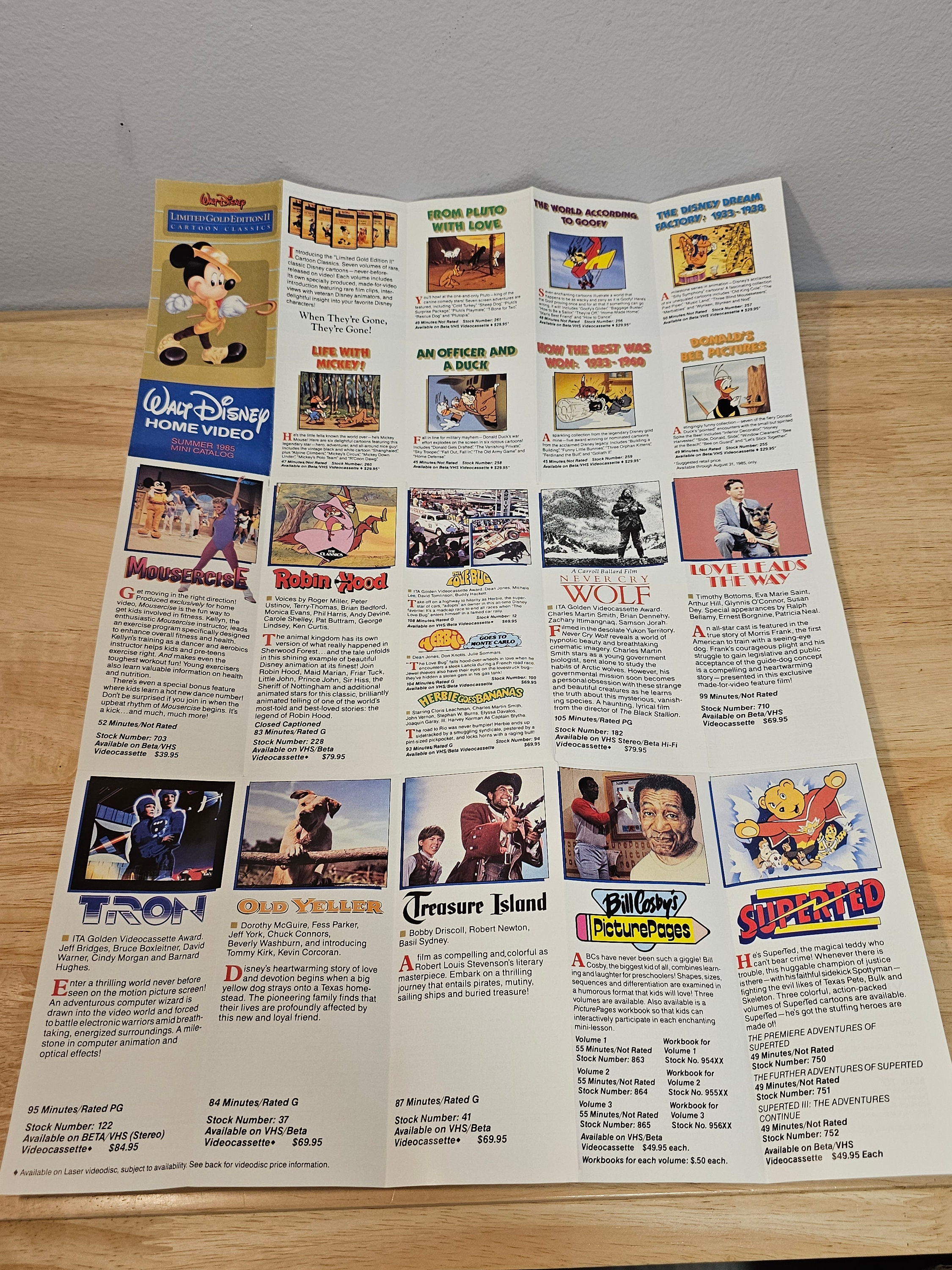 Vintage Walt Disney Home Video Summer 1985 Mini Catelog - Etsy