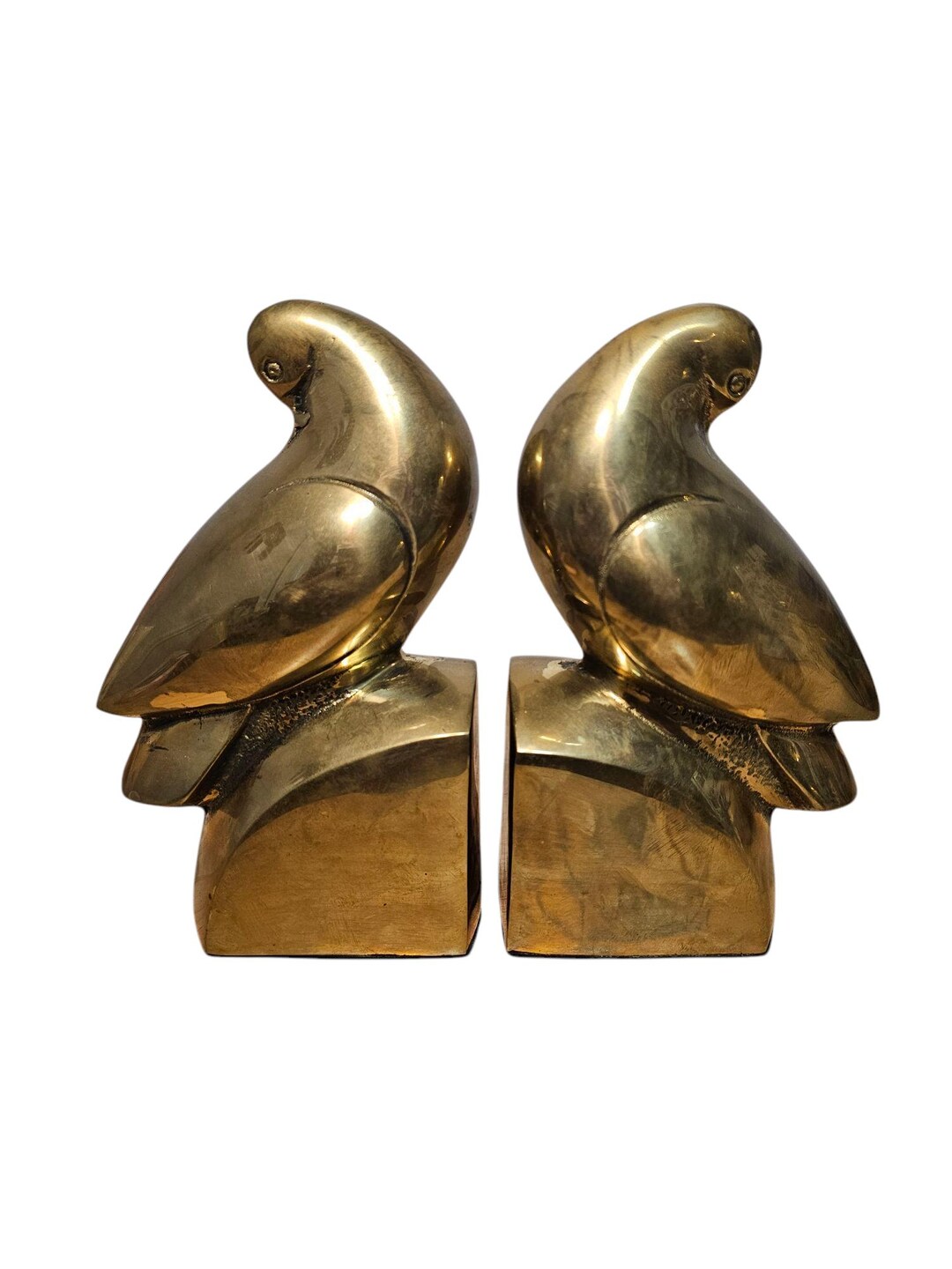 Vintage Mid Century Art Deco Brass Dove Bird Bookends - Etsy