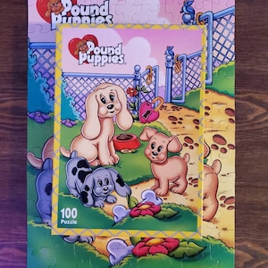 Vintage 1997 Pound Puppies 100 Piece Jigsaw Puzzle