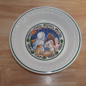 Vintage 1989 Watkins Country Kids Recipe Pie Baker Pie Plate