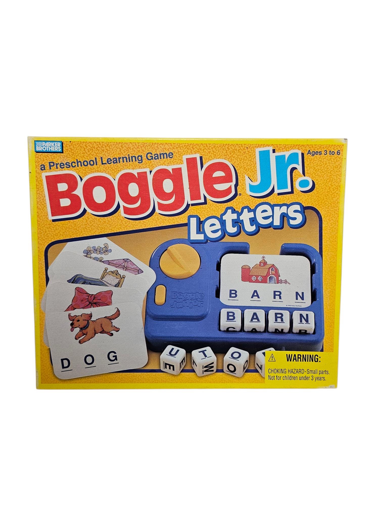 Vintage 1992 Parker Brothers Hasbro Boggle Jr. Letters Preschool Learning Game 100% Complete