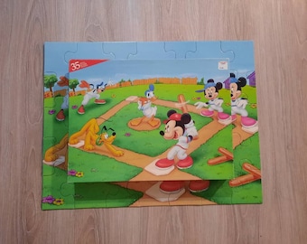 Vintage Mickey Mouse Walt Disney Roller Coaster Puzzle