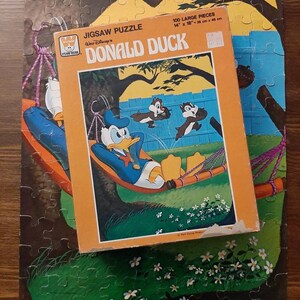 Vintage Walt Disney Donald Duck Puzzle 100 Pieces Complete