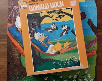 DONALD DUCK ★ ヴィンテージ　パズル　ウォルトディズニー Vintage Walt Disney Donald Duck Puzzle 100 Pieces Complete