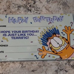 Vintage 1978 Garfield Happy Birthday Award Certificates