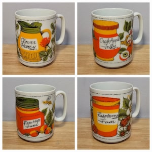 Vintage MCM Holt Howard Jam Jelly Mugs