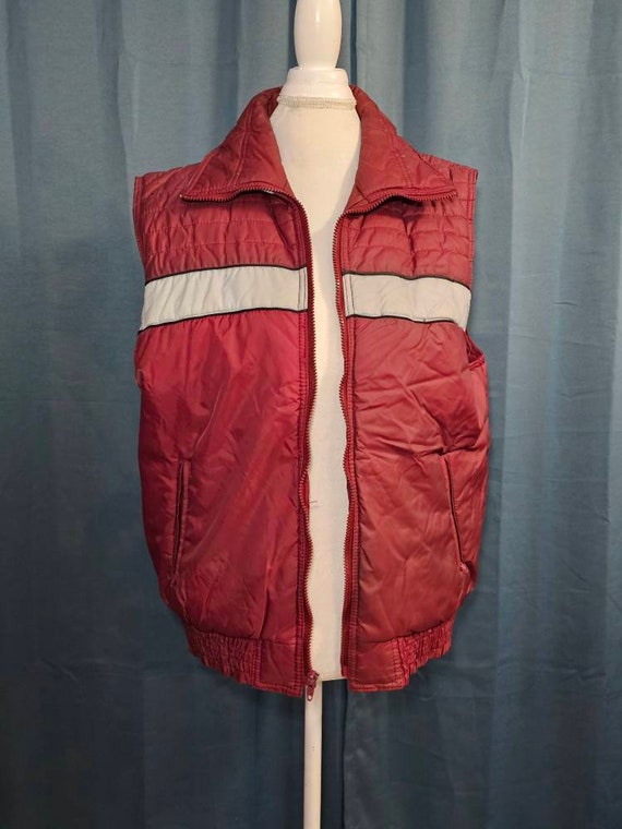 80's Deep North Large Maroon Puffer Vest