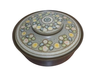 Vintage Franciscan Pottery Reflections Lidded Serving Bowl Round Casserole Dish