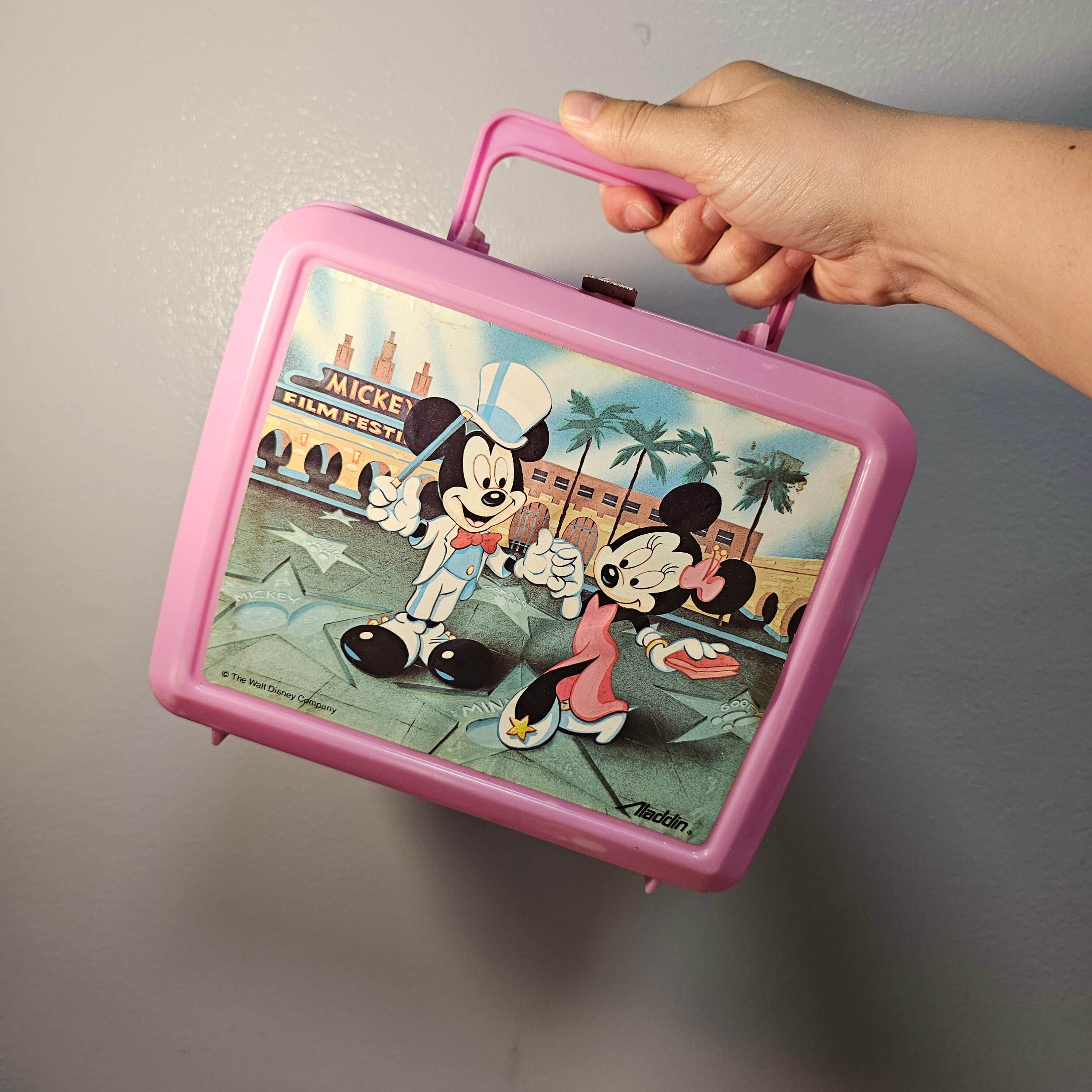 希少　80's ビンテージ Walt Disney プロダクション ミッキー Vintage 80's Disney Mickey & Minnie Film Festival Aladdin Lunchbox