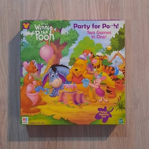 Vintage 1999 Milton Bradley Disney&#39;s Winnie The Pooh Game Party For Pooh! Game 100% Complete