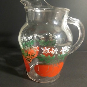 Vintage Glass Juice Pitcher