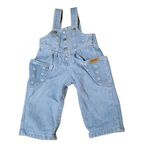 Vintage 90's Jordache Jeanjer Baby Girl 0-3Mo Jean Overalls