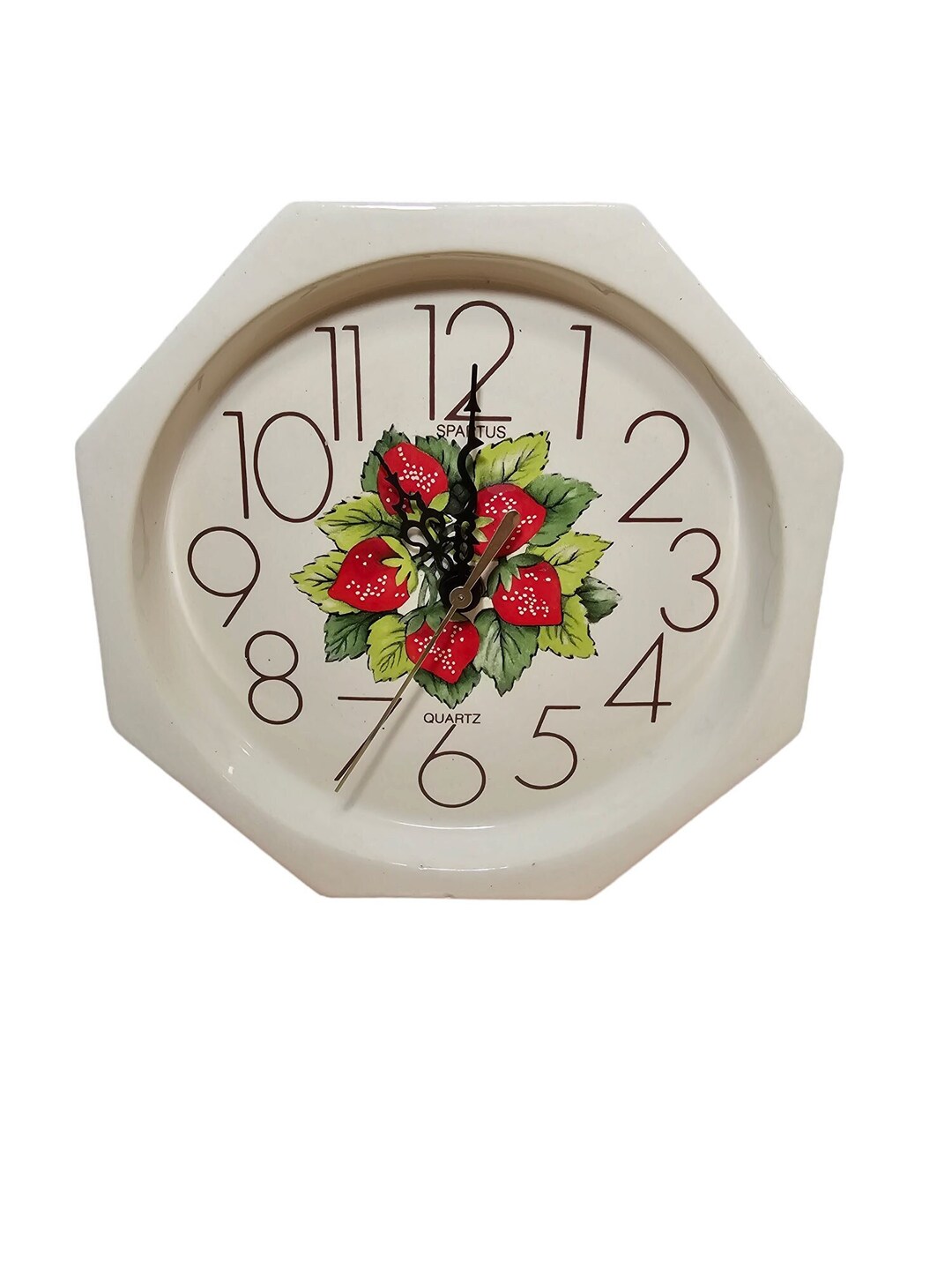 Vintage Spartus Quartz Strawberry Wall Clock Etsy