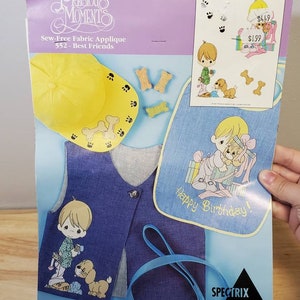 Vintage 1994 Precious Moments Best Friends Sew Free Fabric Applique
