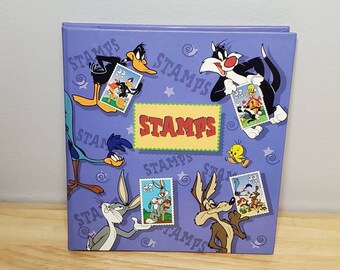 Vintage Y2K Warner Bros Looney Tunes USPS Stamp Collecting Album
