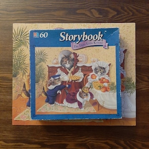 Vintage 1996 Milton Bradley Storybook Three Little Kittens Jigsaw Puzzle
