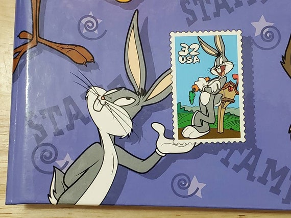Vintage Y2K Warner Bros Looney Tunes USPS Stamp Collecting Album