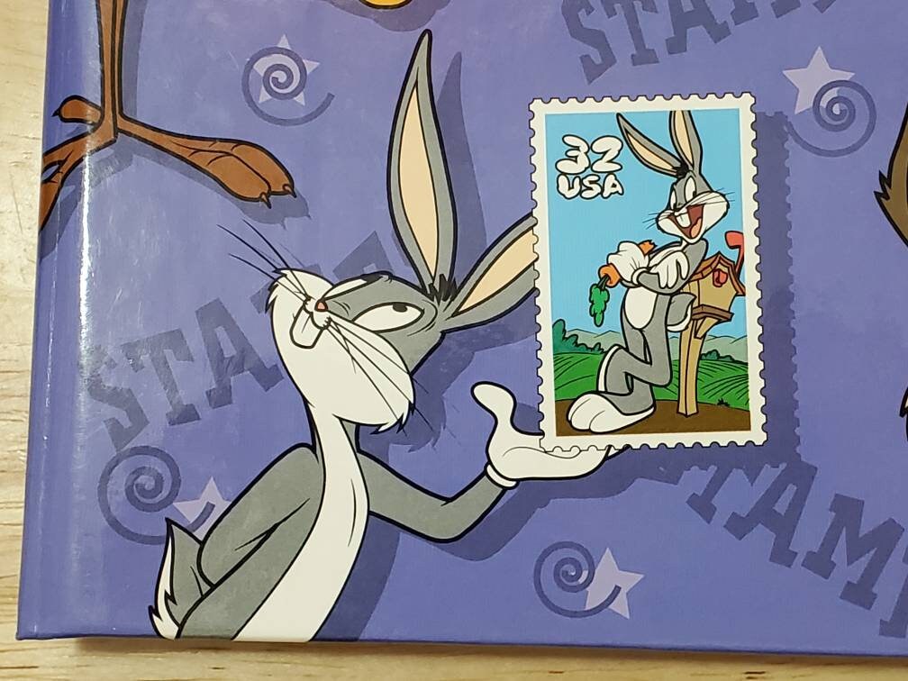Vintage Y2K Warner Bros Looney Tunes USPS Stamp Collecting Album