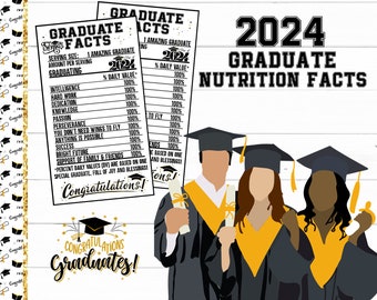 Graduation Nutrition Facts, 2024 Graduation Nutrition Label, Graduation Chip Bag, Nutrition Facts, Graduation, 2024 Label, Instant Download
