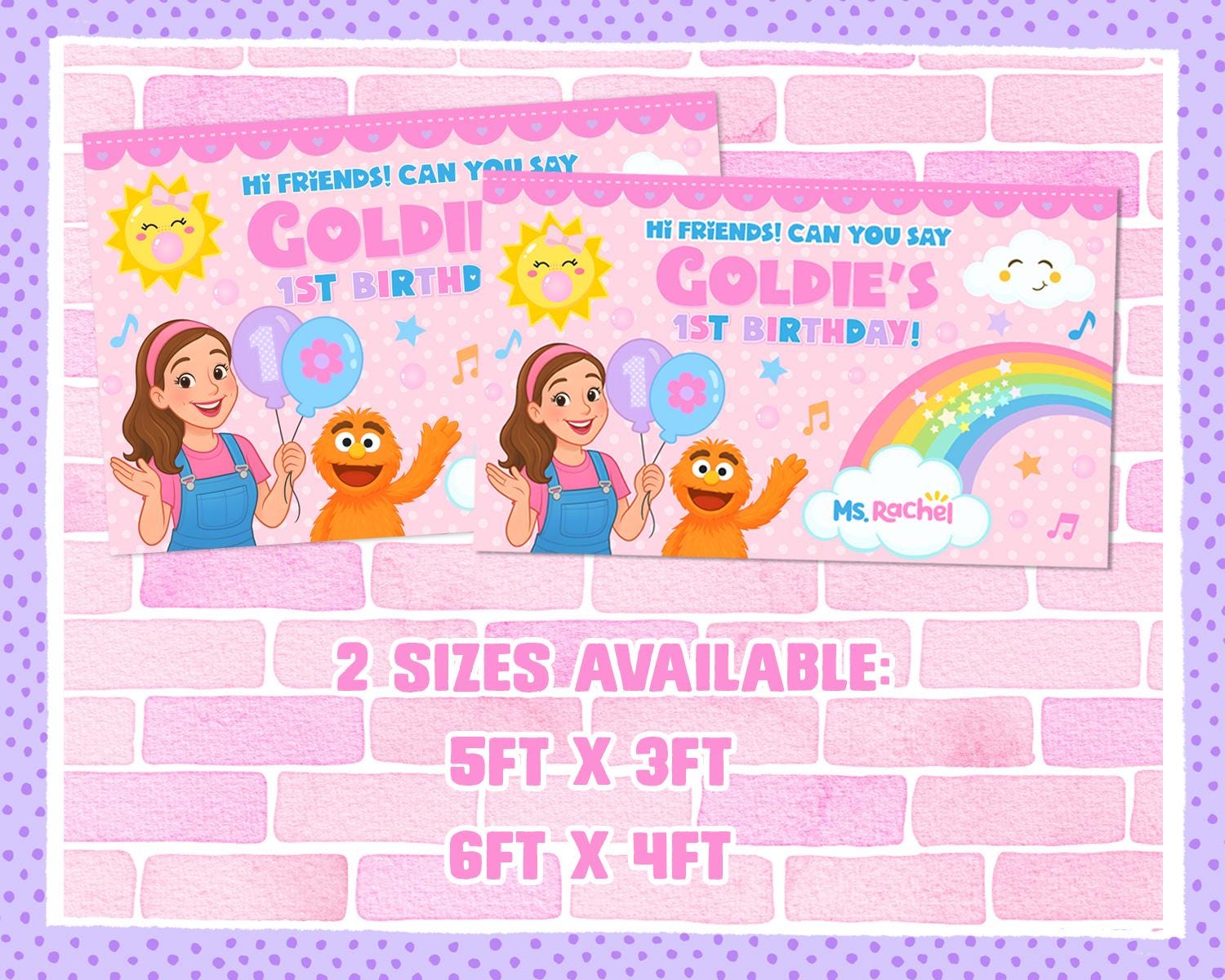 Ms. Rachel Banner, Ms. Rachel Backdrop, Ms. Rachel Vinyl Banner ...