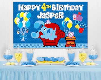 Blue's Clues Birthday Banner, Blue's Clues Party Banner, Blue's Clues Banner, Birthday Banner, Vinyl Backdrop, Blue's Clues Party