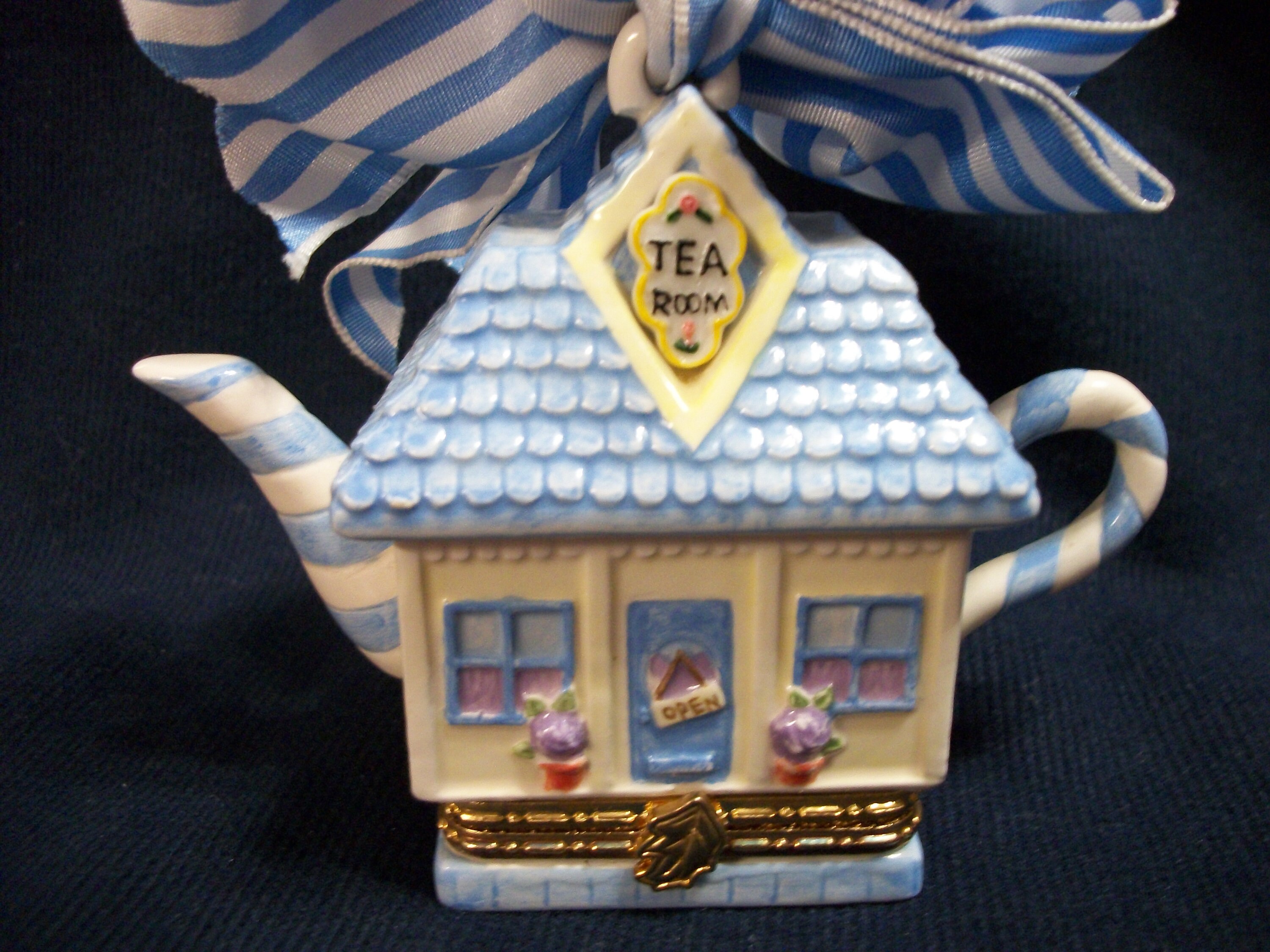 Vintage Mud Pie Trinket Box Tea Room Tea Pot Etsy