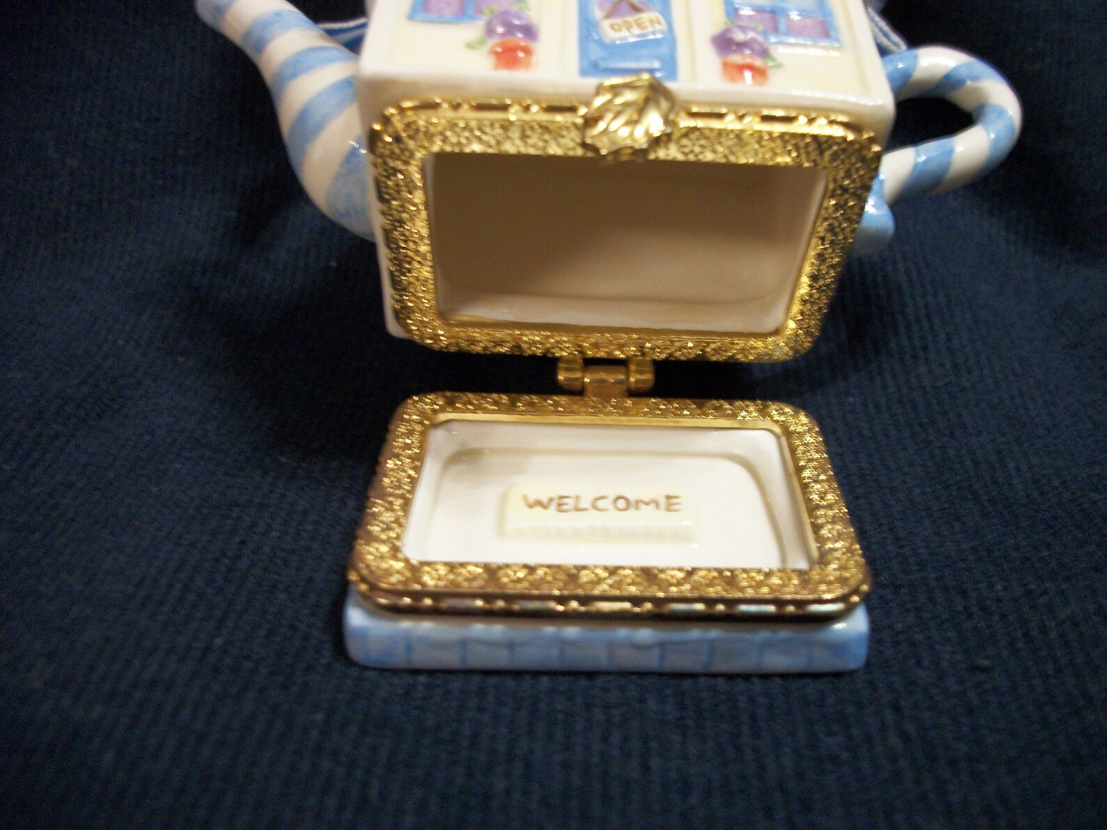 Vintage Mud Pie Trinket Box Tea Room Tea Pot Etsy