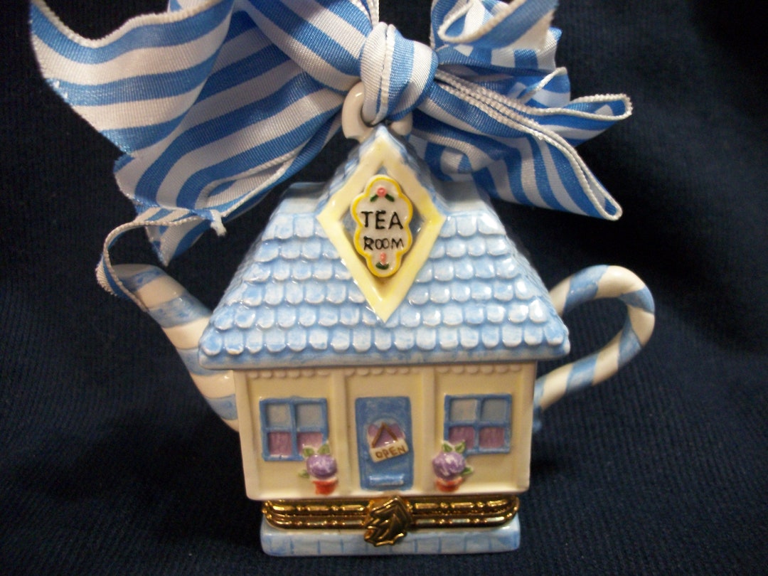 Vintage Mud Pie Trinket Box Tea Room Tea Pot Etsy