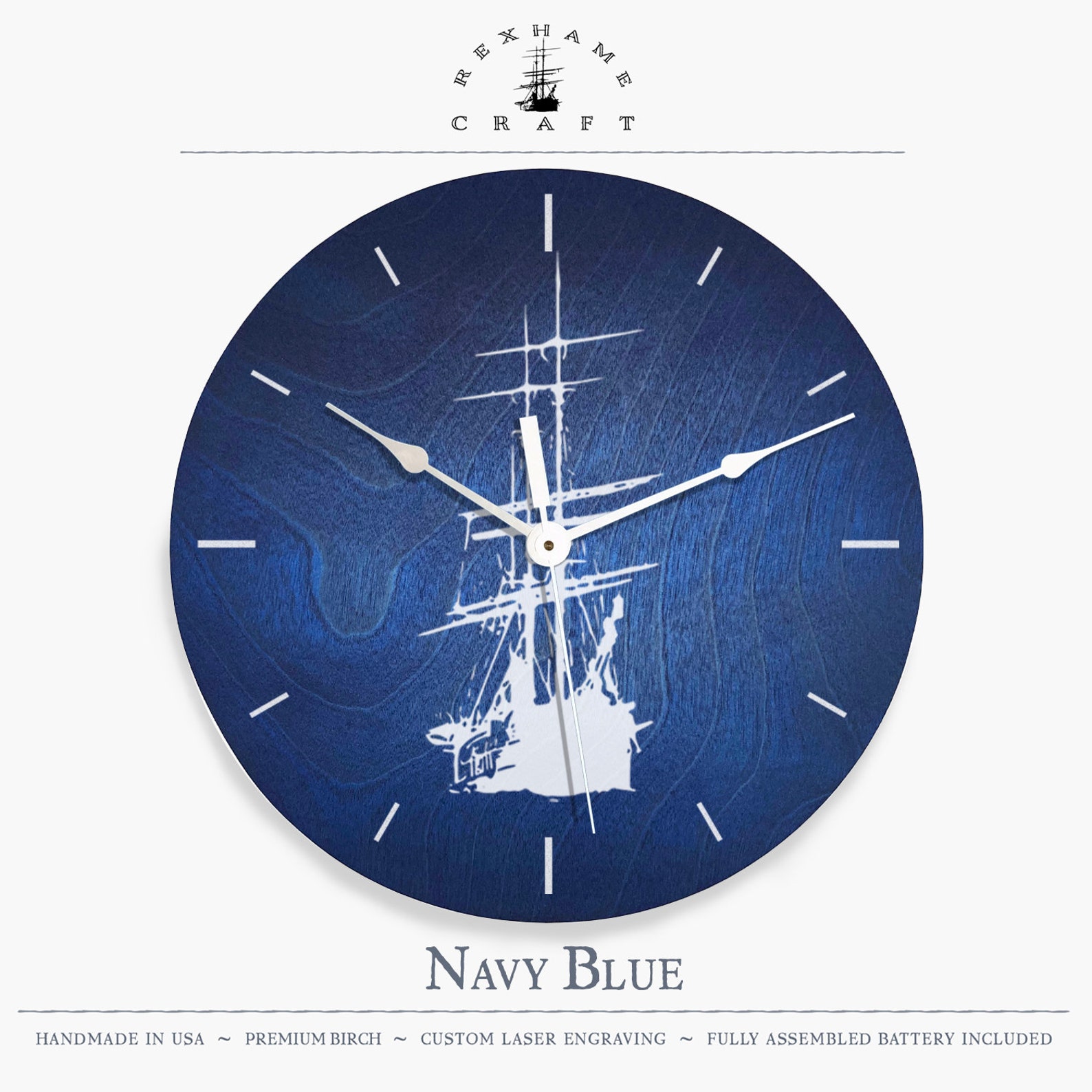 Sail Boat Wood Wall Clock Custom Boat Clock Laser Engraved Etsy