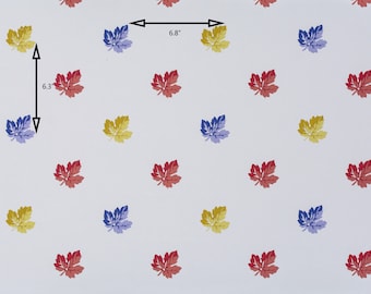 Motif Vintage Wallpaper Paloma PIcasso Red Blue and Gold Leaves