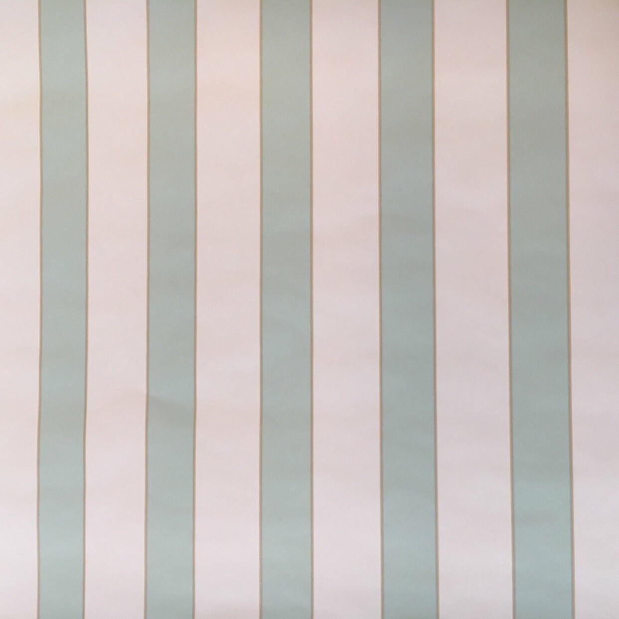 Motif Vintage Wallpaper Green and Cream Stripes Etsy