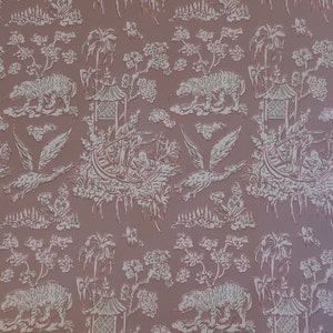 Motif Vintage Wallpaper Oriental Japanese Brown Red