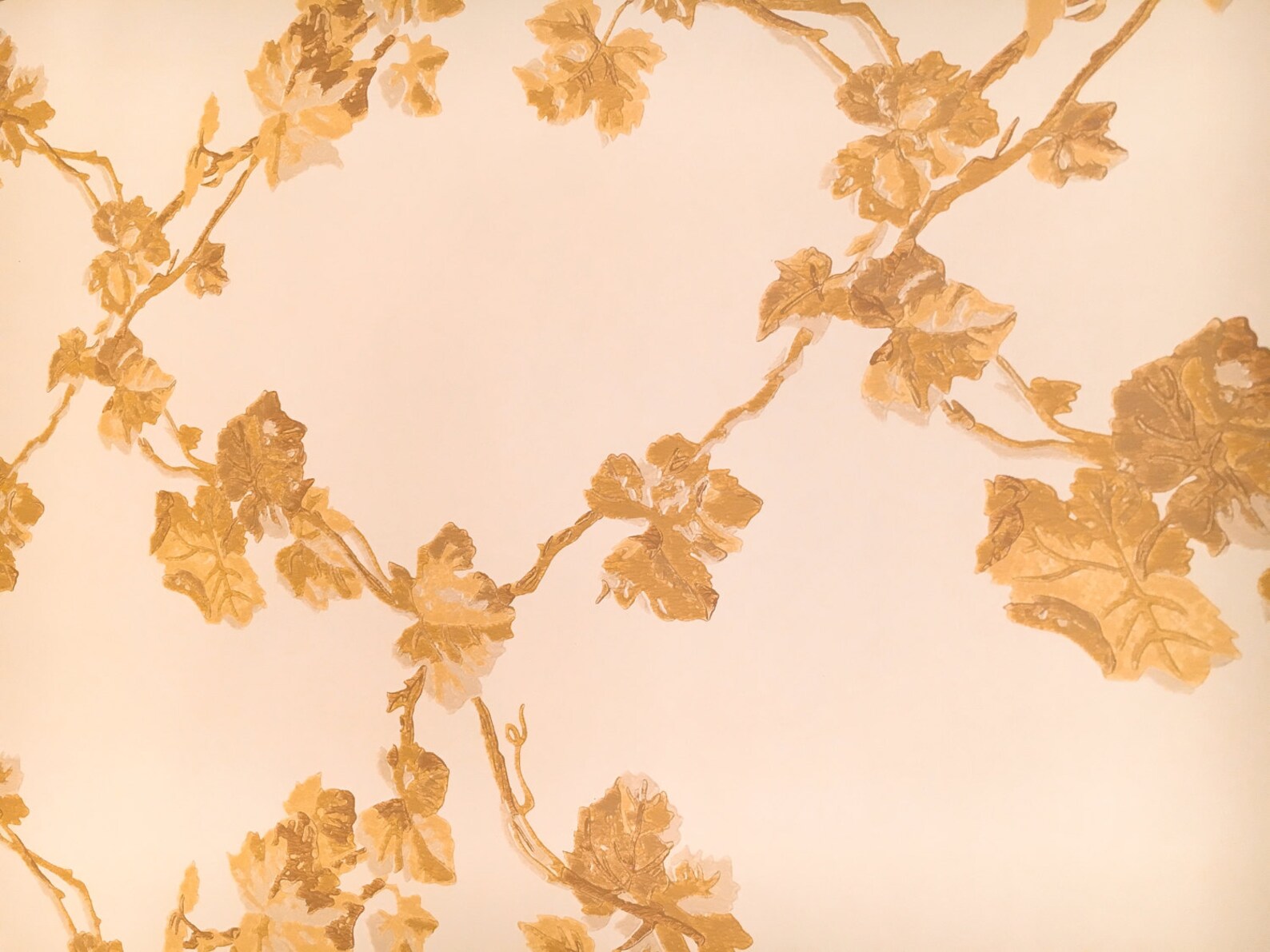 Motif Vintage Wallpaper Yellow Gold Lattice Vines Trellis Arbor Etsy