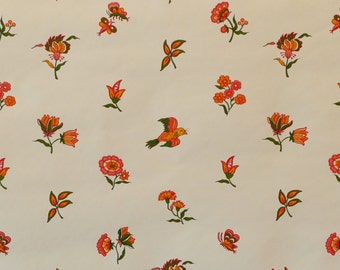 Motif Vintage Wallpaper Birds and Flowers Brights