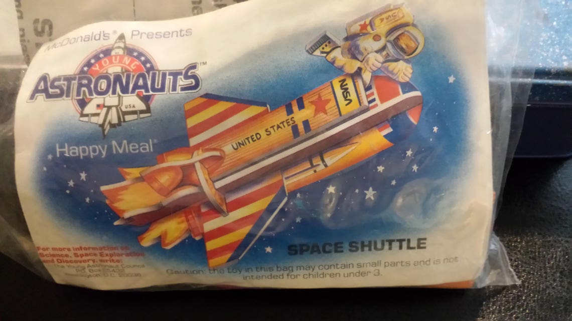 Vintage Mcdonald's Happy Meal Toys Space Shuttle - Etsy
