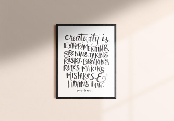 Creativity Quote Art Print Instant Download Art Print 8x10 | Etsy