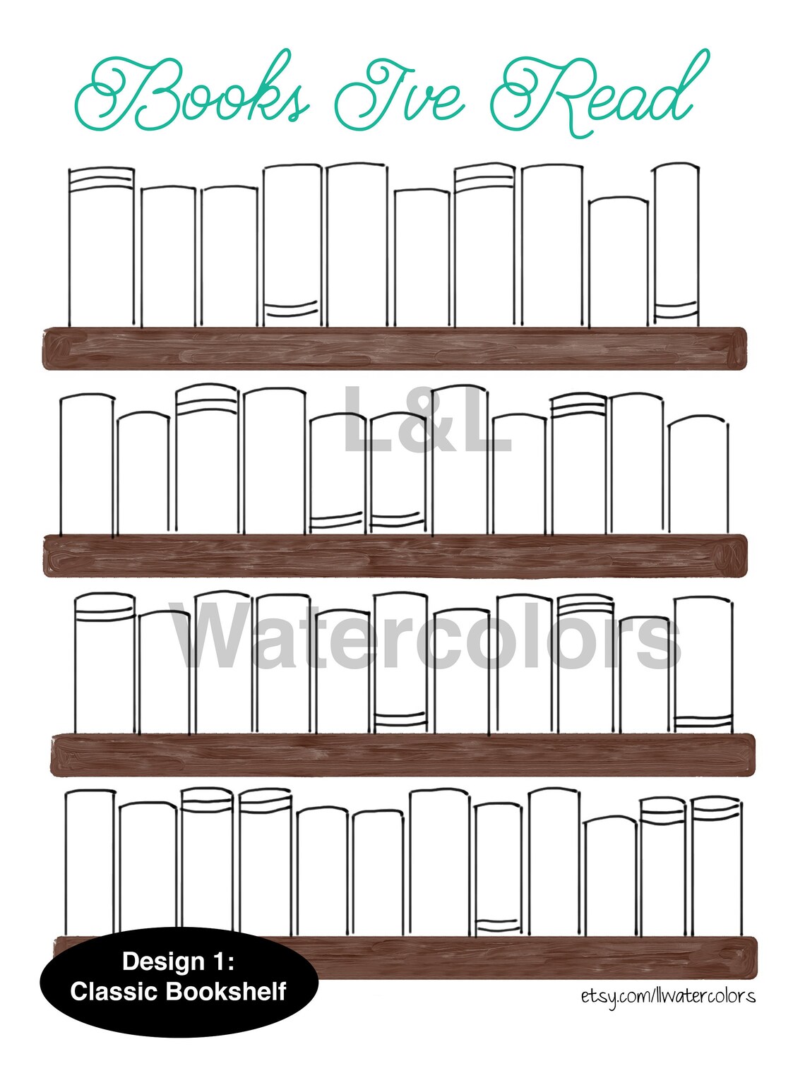 Books I've Read Printable Reading Log Etsy