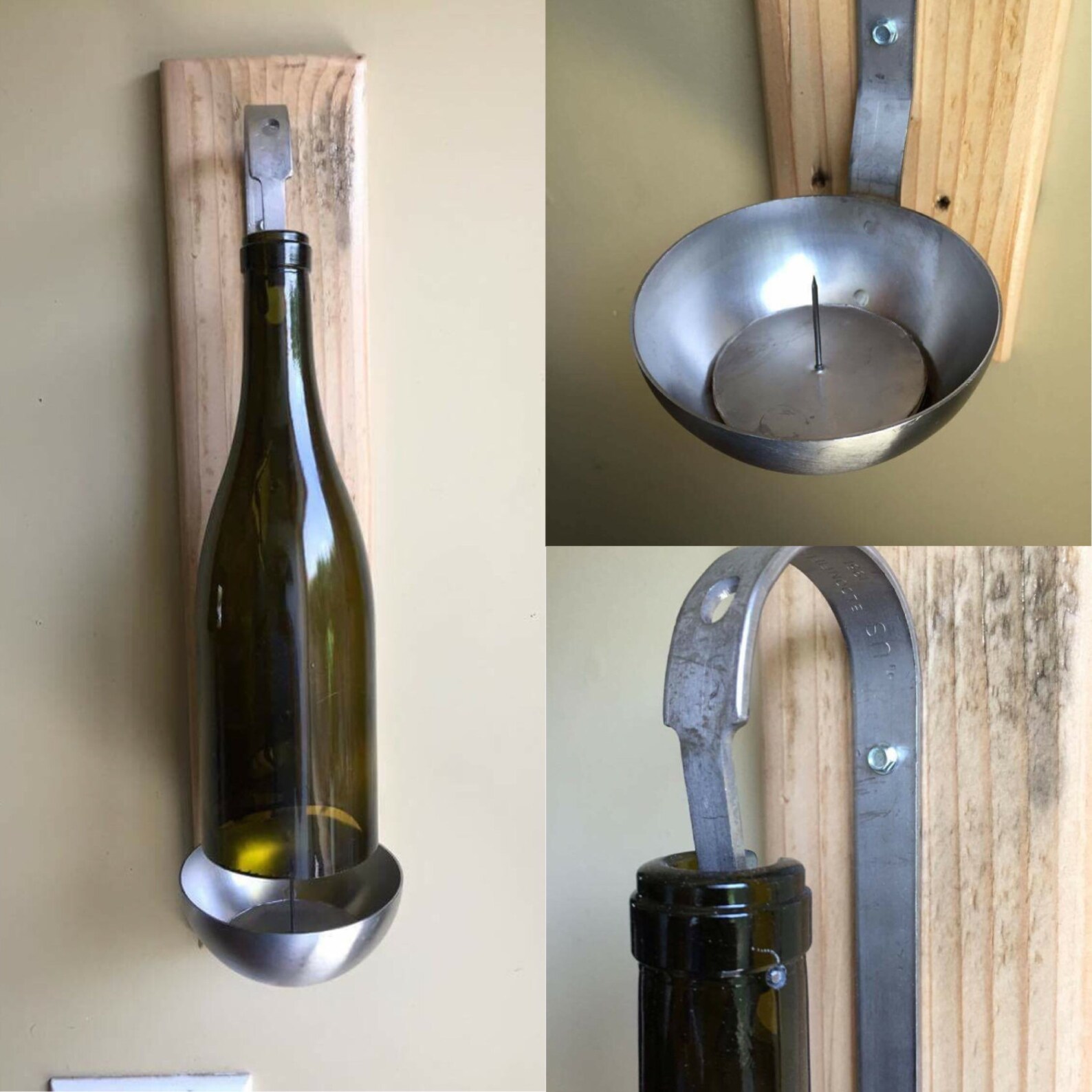 Rustic candle holder soup ladle candle holder country Etsy