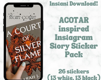ACOTAR-inspired Instagram Story Sticker Pack
