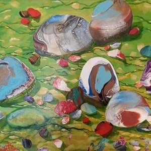 Rocks in green River