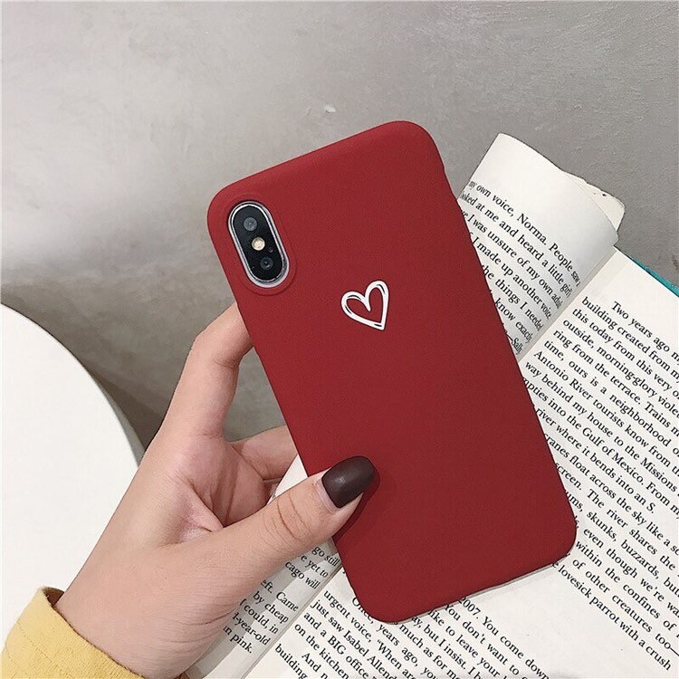 Heart Matte Silicone Couple Matching iPhone Case Phone Case 6 6s 7 8 X Plus  XR Xs Max Cute Cheap Couple Heart Love Soft - Etsy