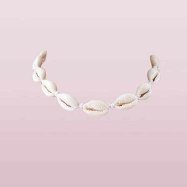 Multi White Shell Necklace White Cowrie Choker VSCO Girl