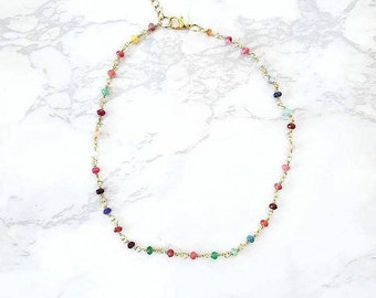 Gold Chain Choker Necklace Trendy 
