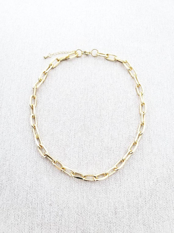 Buy Dainty Paperclip Chain Necklace, Thick Paperclip Chain, Gold Filled Paperclip  Necklace, Large Gold Paperclip Chain Necklace, Paperclip Chain Online in  India - Etsy