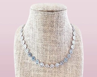 Smile Smiling Face Choker Silver Plated Necklace Happy Face Smiles